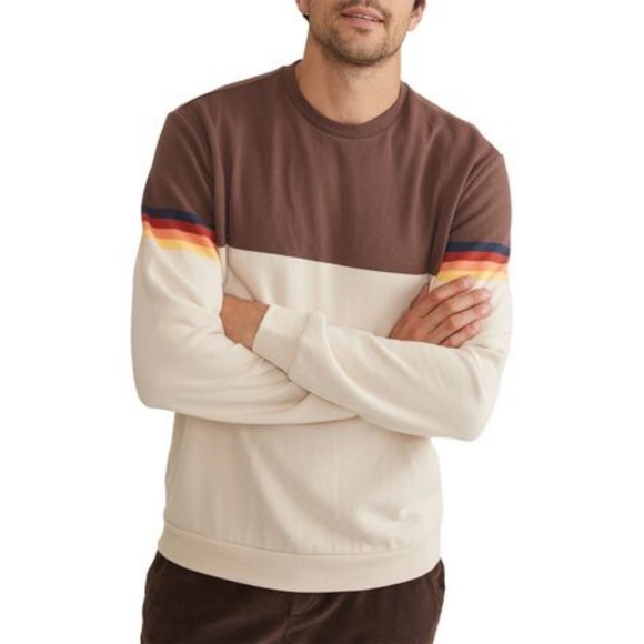 Marine Layer Re-Spun Striped Sweatshirt Size Medium - Picture 1 of 8